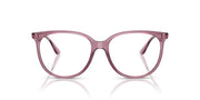 Ray-Ban prescription frames in opal light violet, full-rim round rectangular lenses