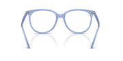 Ray-Ban prescription eyewear frames, light blue translucent full-rim, front view