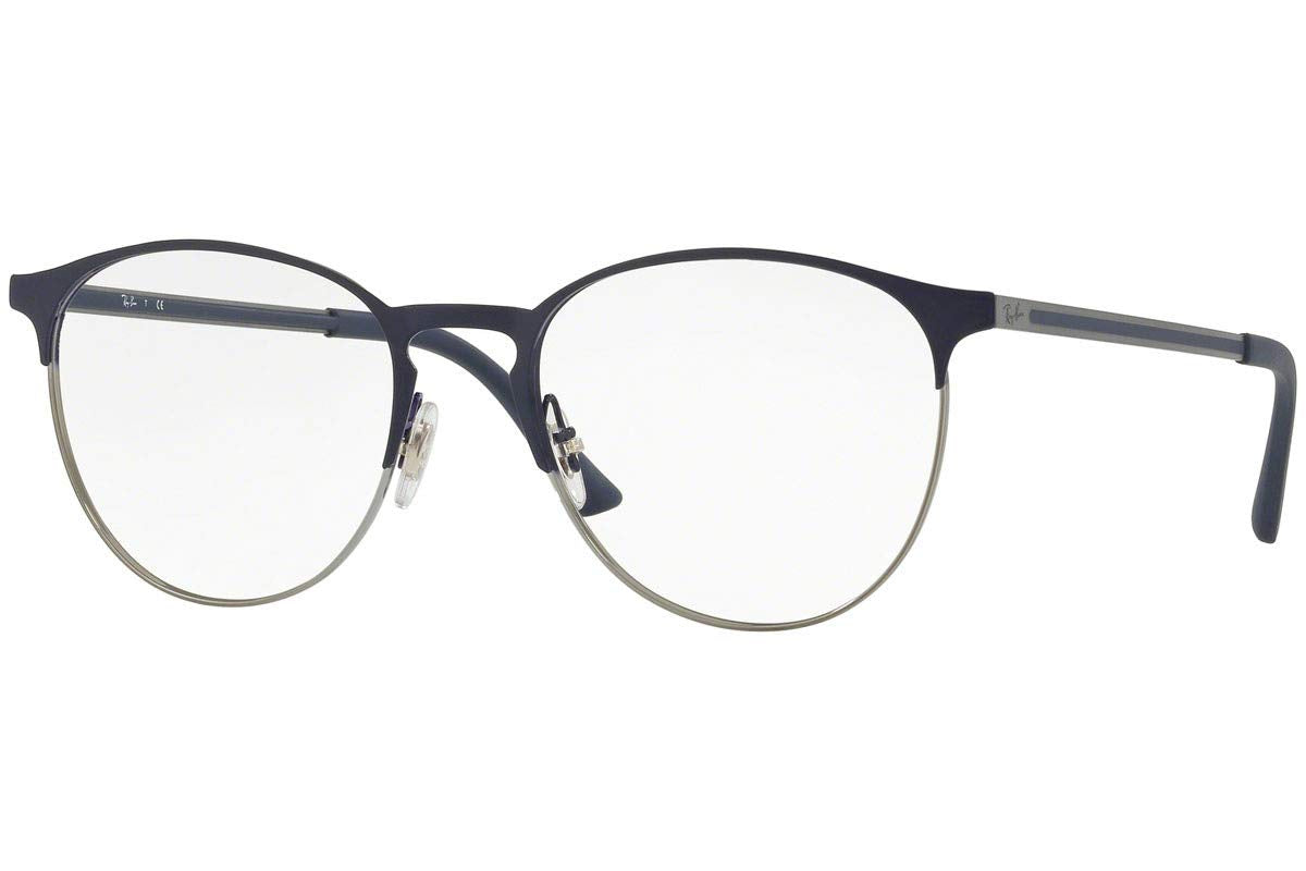 Ray-Ban RX6375 Prescription Eyewear Frames — Blue On Gunmetal/Demo Lens — view 12