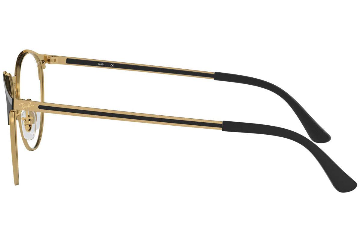 Ray-Ban RX6375 Prescription Eyewear Frames — Black On Arista/Demo Lens — view 5