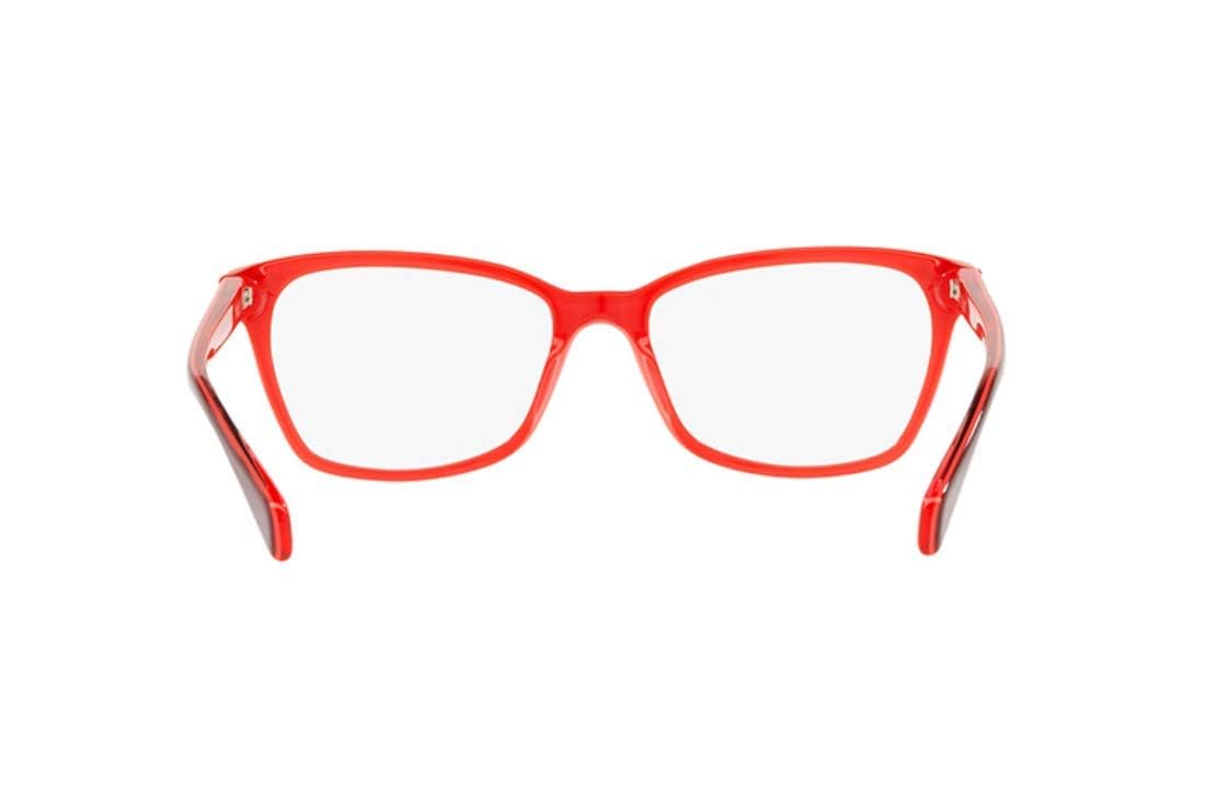 Ray-Ban RX5362 prescription eyewear frames, bright red full-rim with clear lenses