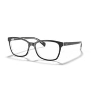 Ray-Ban RX5362 prescription eyewear frames, black full-rim with clear demo lenses