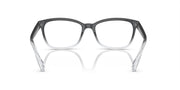 Ray-Ban rectangular eyeglass frames in dark gray with clear lens openings