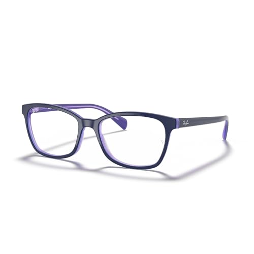 Ray-Ban RX5362 prescription eyewear frames, purple and blue full-rim with clear lenses