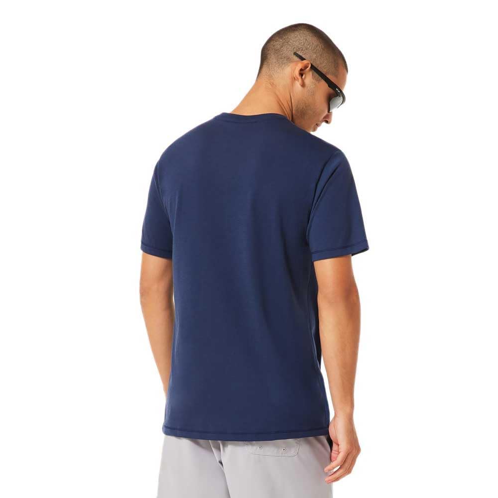 Men's navy sun tee, crew neck, plain back
