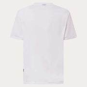 Men's white crew-neck sun tee with plain back, no graphic