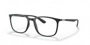 Black rectangular prescription eyewear frames with full-rim design