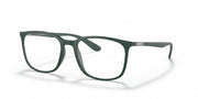 Ray-Ban RX7199 prescription eyewear frames, dark green full-rim rectangle