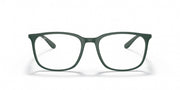 Ray-Ban RX7199 prescription eyewear frames, dark green rectangular glasses