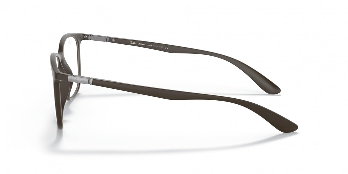 Ray-Ban RX7199 prescription eyewear frames, dark gray full-rim metal arms