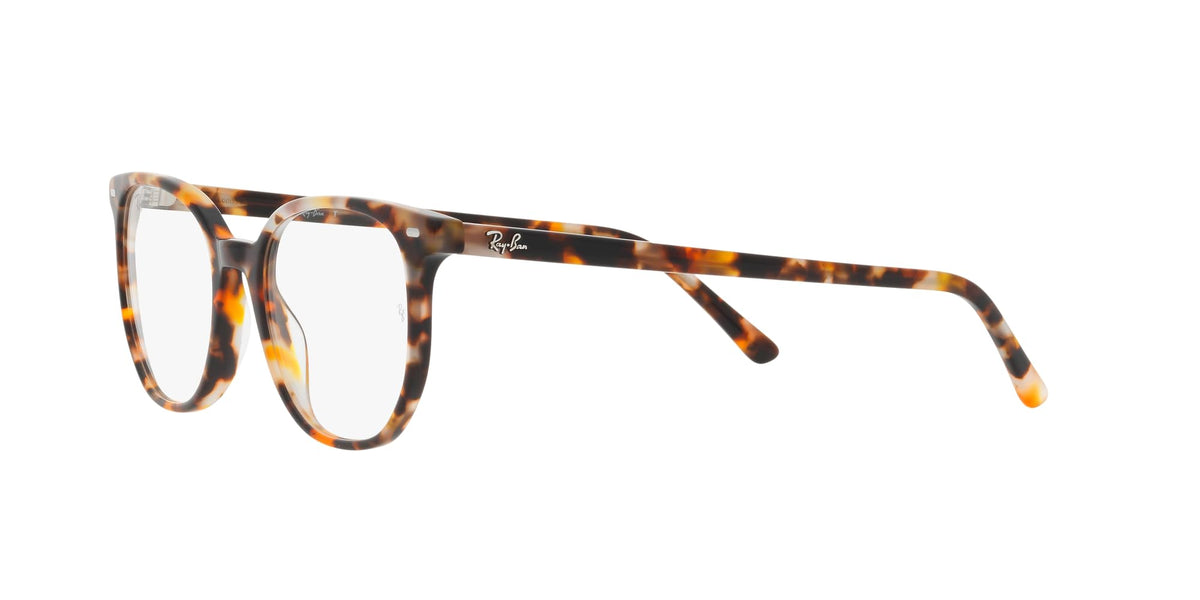Ray-Ban RX5397 prescription frames, brown tortoise pattern with round lenses and temple arms