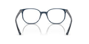 Ray-Ban RX5397 prescription frames, blue translucent full-rim with round lenses