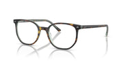 Prescription eyeglass frames, dark tortoise full-rim with clear demo lenses, angled front view