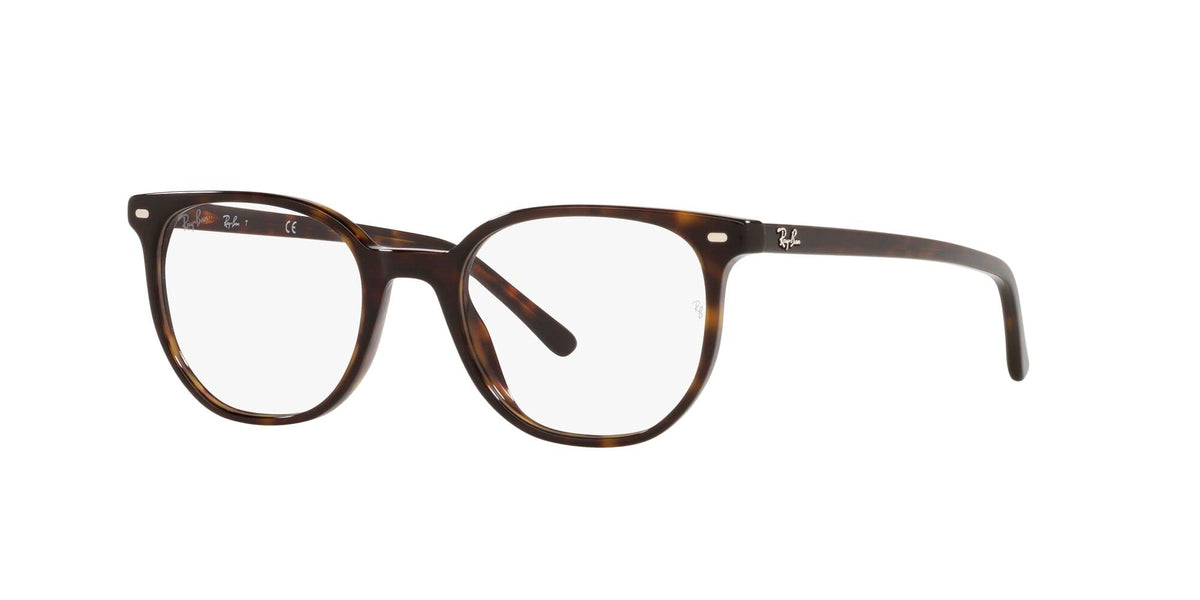 Ray-Ban RX5397 prescription eyeglass frames, Havana full-rim with side view
