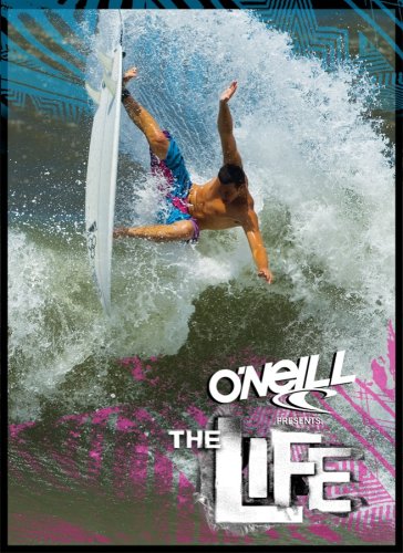 Surfing DVD cover with O'NEILL THE LIFE branding and surfer jumping in wave
