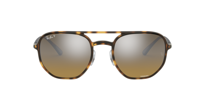 Ray-Ban RB4321CH polarized sunglasses with tortoise acetate frame and brown mirrored gradient lenses