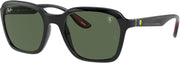 Ray-Ban Scuderia Ferrari sunglasses with black frames and dark green lenses