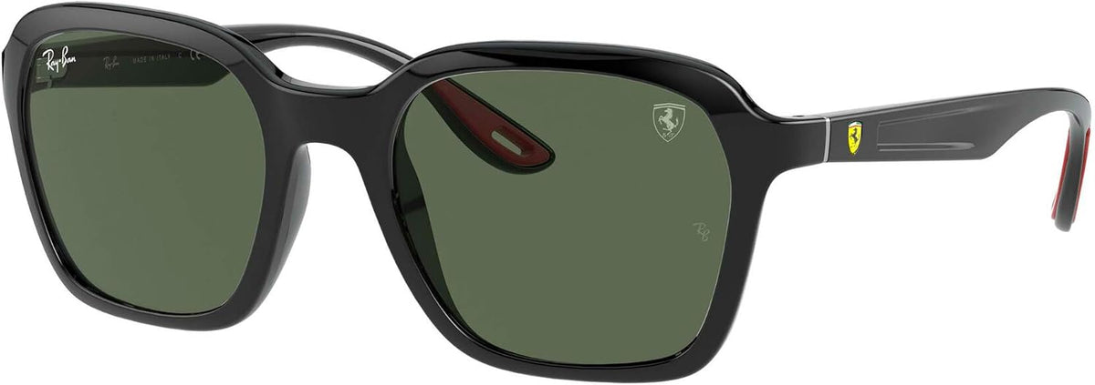 Ray-Ban Scuderia Ferrari sunglasses with black frames and dark green lenses