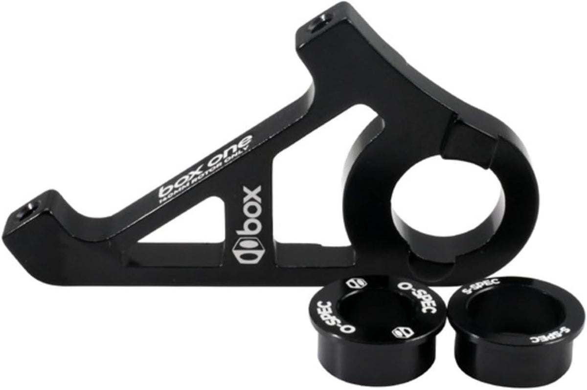 Box One BMX disc brake adapter, black with spacers