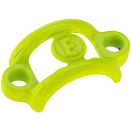 Magura neon yellow alloy handlebar clamp, curved design with mounting holes
