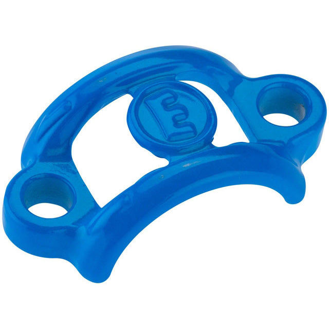 Magura blue alloy handlebar clamp with two mounting holes