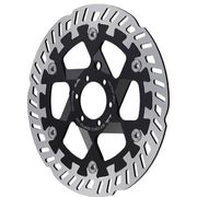 180mm 6-bolt disc brake rotor, silver outer ring with black center