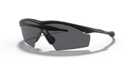 Oakley M Frame Strike sunglasses with black wrap frame and dark gray lenses