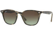 Ray-Ban square sunglasses with Havana grey frame and brown gradient lenses