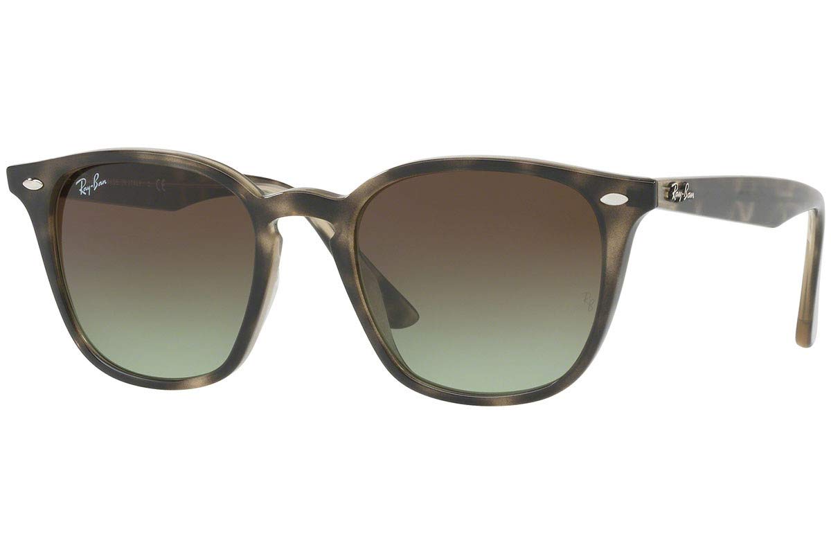 Ray-Ban square sunglasses with Havana grey frame and brown gradient lenses