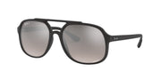 Ray-Ban Chromance sunglasses with matte black frame and polarized grey mirrored lenses
