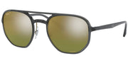 Ray-Ban RB4321CH Chromance sunglasses with dark grey frames and gold-green mirrored lenses