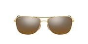 Ray-Ban RB3543 Chromance gold sunglasses with brown mirrored polarized lenses