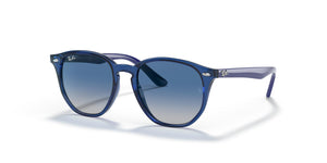 Transparent Blue/Light Grey Gradient Dark Blue