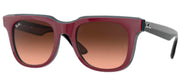 Ray-Ban RB4368 bordeaux sunglasses with pink-brown gradient lenses, square frame