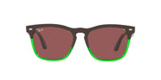 Ray-Ban Steve low-bridge fit sunglasses with dark brown lenses and green-tinted frame