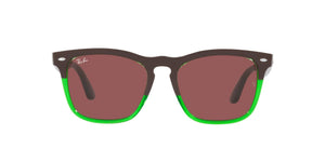 Dark Brown on Transparent Green/Dark Violet