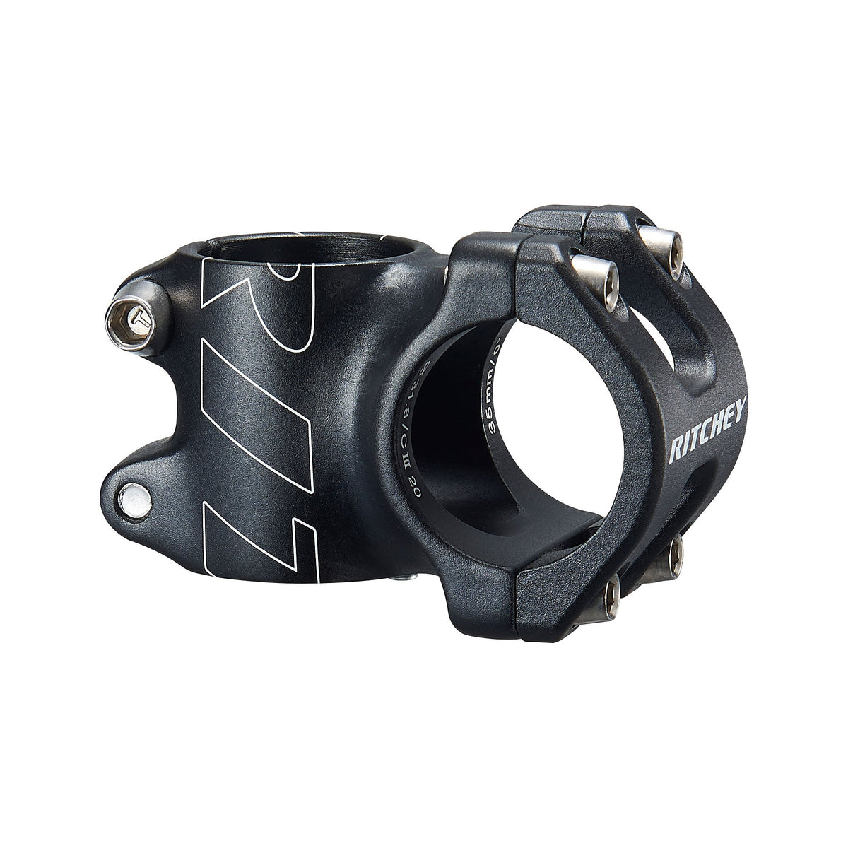 Ritchey alloy bike stem, 35 mm, black with bolt detail