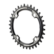 RaceFace Hyperglide+ chainring, black 4-bolt 104 BCD, 7075 aluminum, 1x