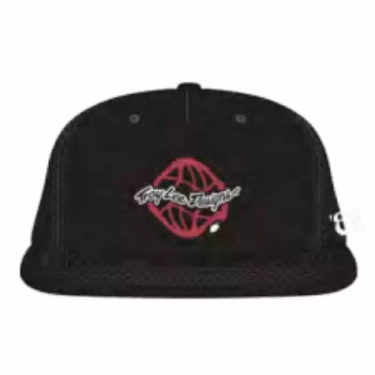 Black snapback cap with Troy Lee Designs logo patch
