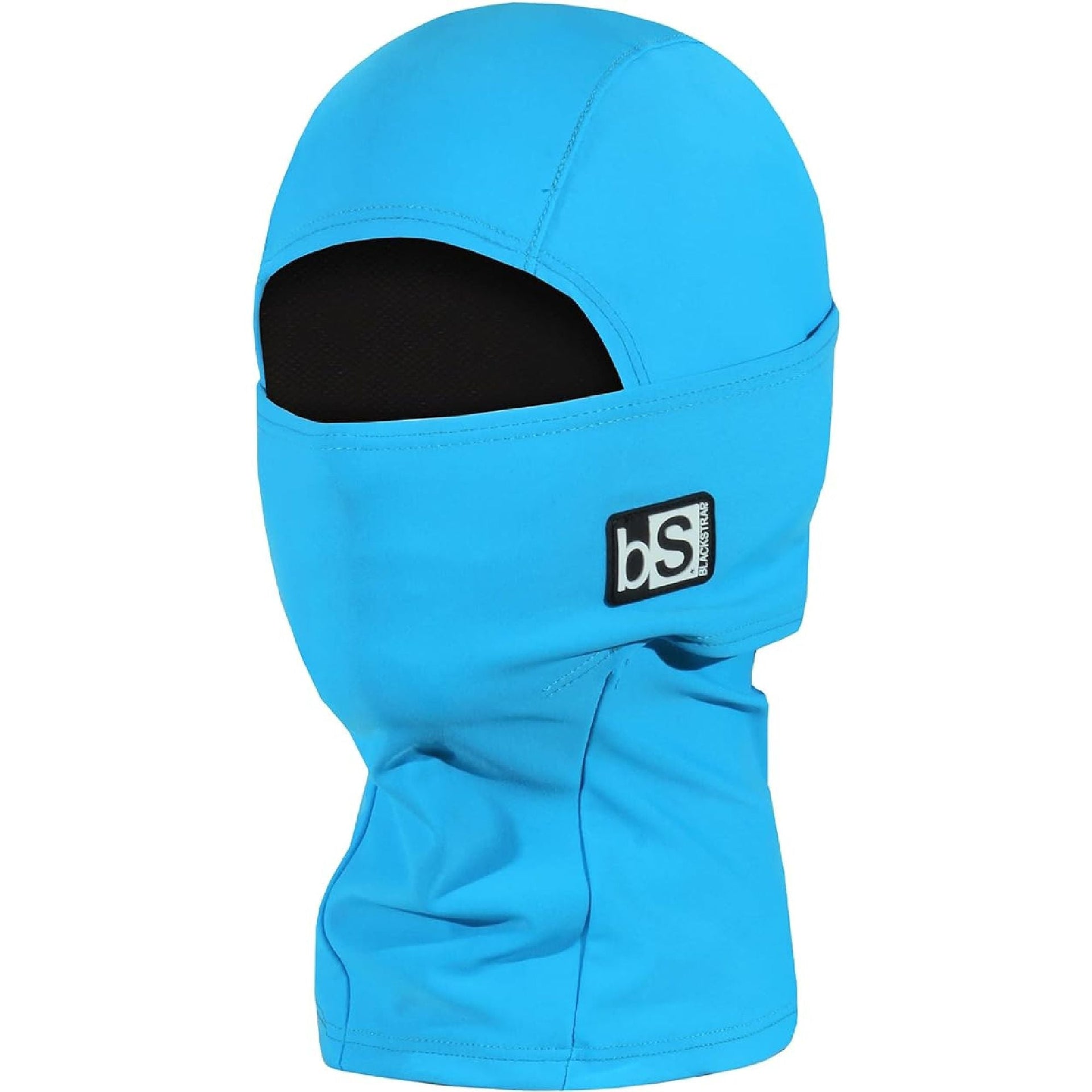 Youth expedition hood in light blue with bS logo patch and face opening