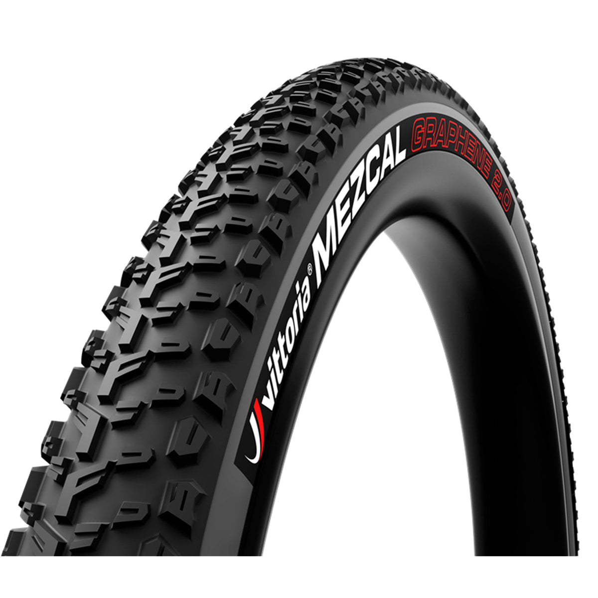 Vittoria Mezcal III tubeless trail tire with black tread and sidewall lettering