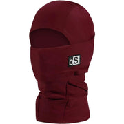 Youth expedition hood in deep wine color with bS logo patch and face opening