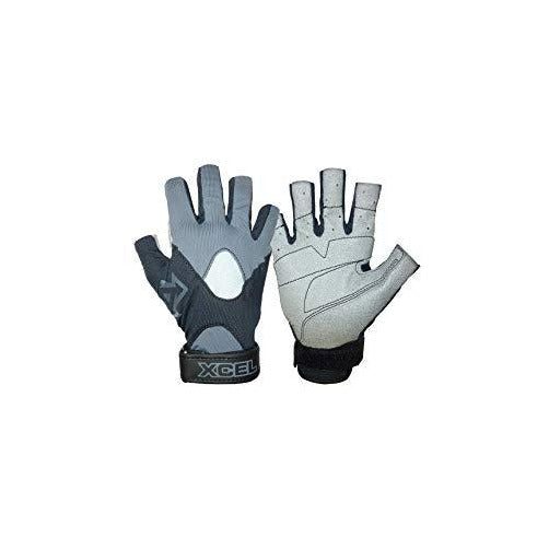 XCEL Unisex Open Fingers & Thumb Paddle Glove (Black, Large)