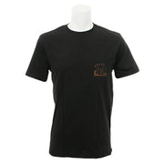 Men's black short-sleeve pocket T-shirt with chest logo patch