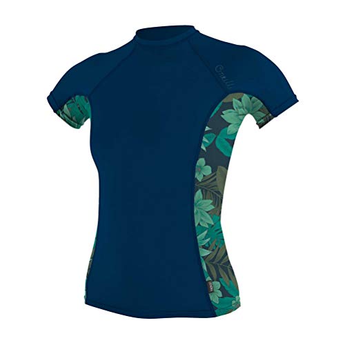 O'NEILL Side Print Women's Short-Sleeve Rashguards - Abyss/Faro/Medium