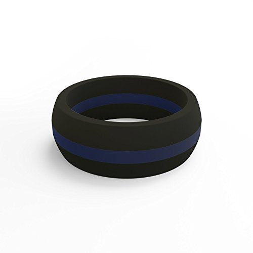 QALO Men's Thin Line Classic Silicone Ring