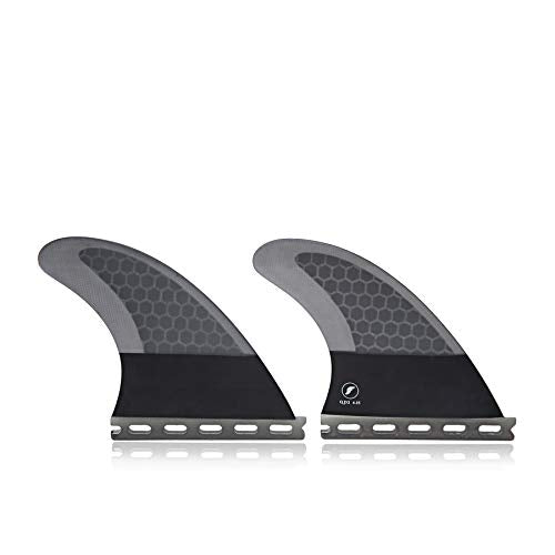 Futures Qd2 Honeycomb 4.15 Flat Surfboard Fin Large Dark Grey Black