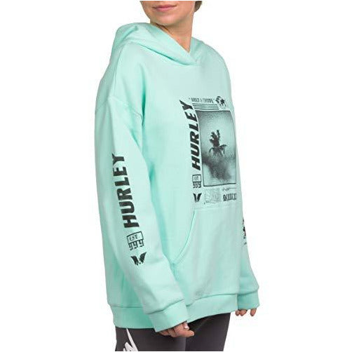 Hurley Womens Palm Trip Oversized Perf Fleece Pullover