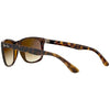 Ray-Ban Men's RB4181 Sunglasses Light Havana/Crystal Brown Gradient 57mm