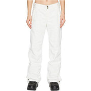 Women’s white pants with button front and side pockets